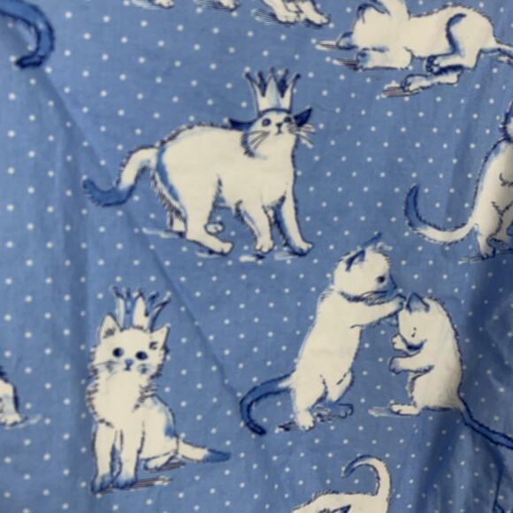 Bea & Dot ModCloth Dress Womens 4X Blue Cat Print Fit & Flare Pockets - Picture 4 of 10